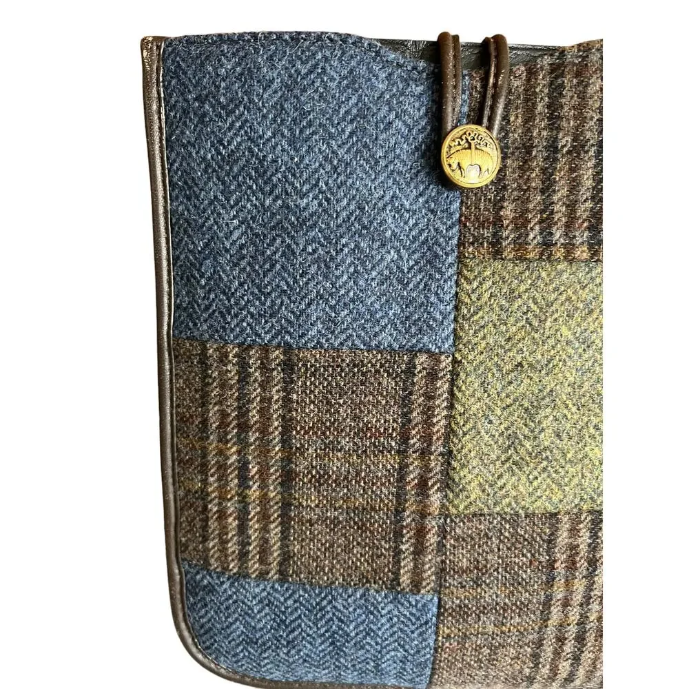 Brooks Brothers Patchwork Harris Tweed and Leather Tablet Holder